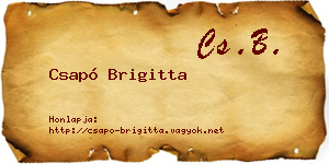 Csapó Brigitta névjegykártya