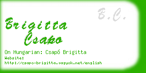brigitta csapo business card